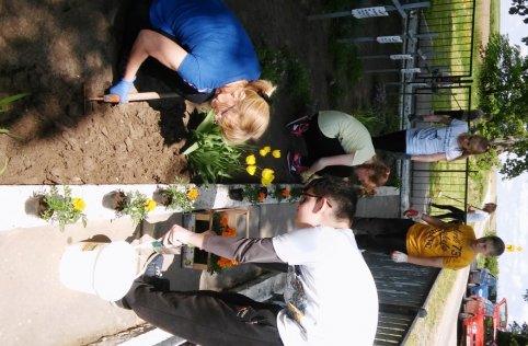 Porządkowanie mogił w Szarajówce